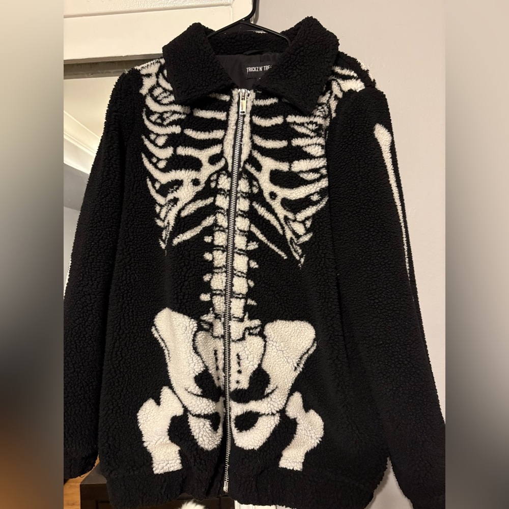 Dolls Kill Skeleton Teddy Jacket - image 1